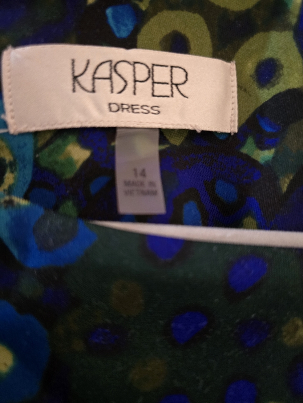 Kasper Teal & Blue Paisley Long-Sleeve Sheath Dress - Picture 3 of 3